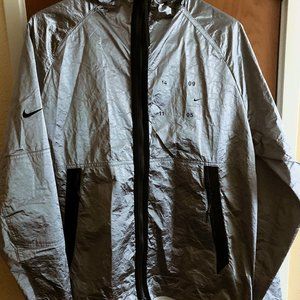 Nike Sportswear Mens Tech Pack Silver Woven Hooded Jacket